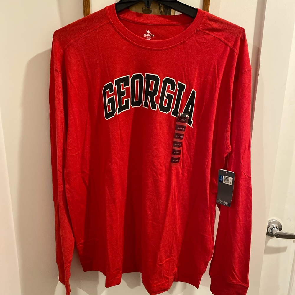 Georgia Men’s Long Sleeve Tee Size XL New With Tags